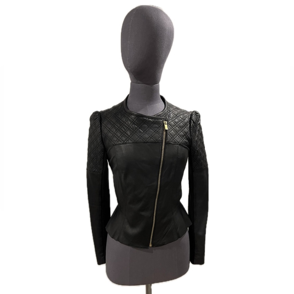 Tristan Black Quilted Leather Jacket